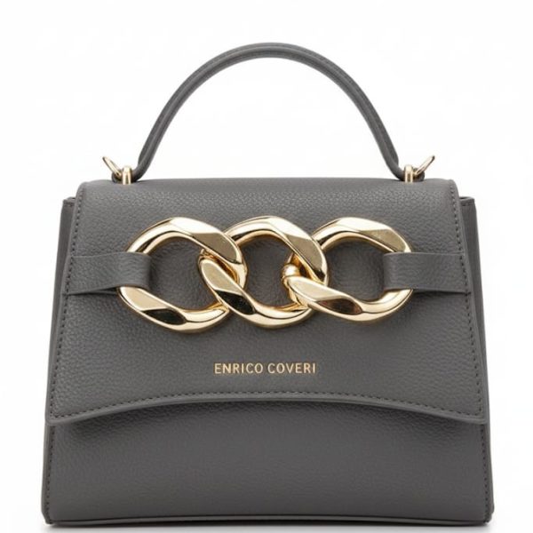 BOLSO SATCHEL CADENA DORADA